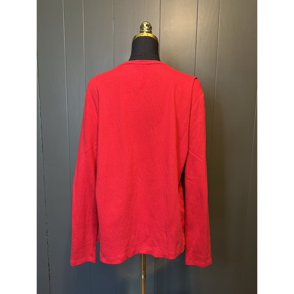 Croft & Barrow‎ Red Christmas Holiday This The Season L Large - Picture 2 of 5